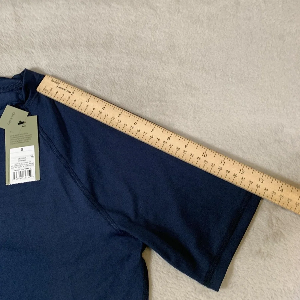 Goodfellow Shirt Mens Small Navy‎ Blue UPF 50+ Quick Dry Swim Tee Rash Guard NEW